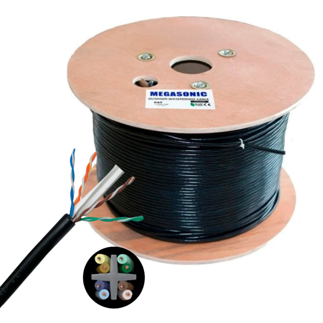CABLE DE RED - UTP EXTERIOR CAT6 50% COBRE 305 MTS