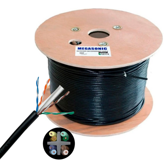 CABLE DE RED - UTP EXTERIOR CAT6 50% COBRE 305 MTS