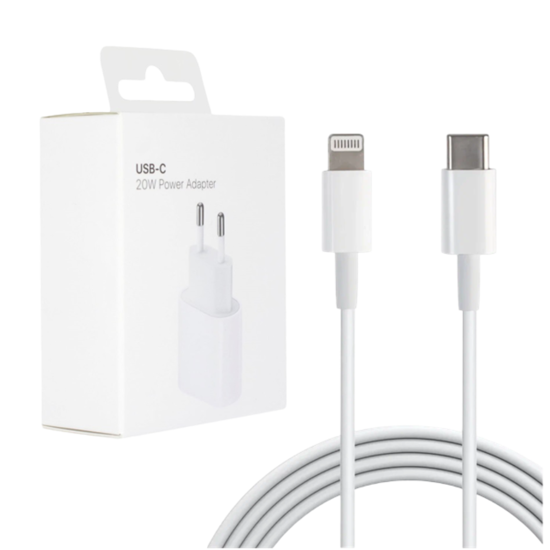 CABEZA CARGADOR 20W + CABLE IPHONE