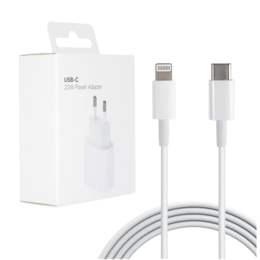 CABEZA CARGADOR 20W + CABLE IPHONE