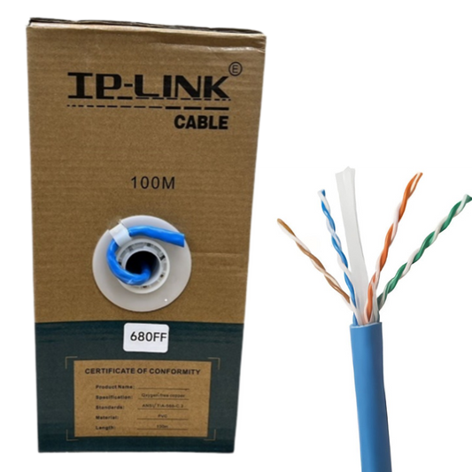 CABLE DE RED TP-LINK - UTP INTERIOR CAT6 60% COBRE 100 MTS