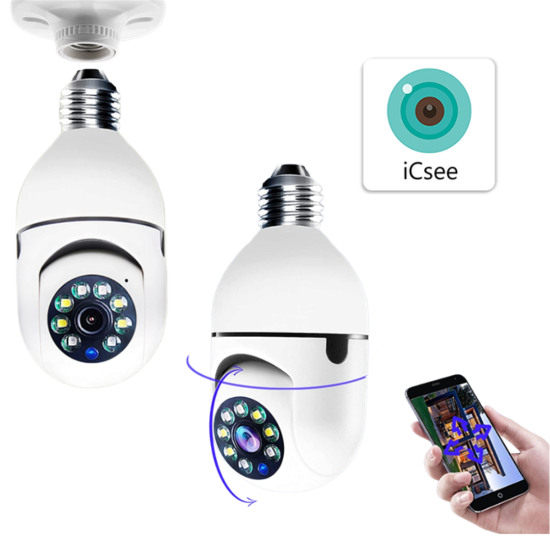CAMARA IP GIRATORIO V360 WIFI CON LAMPARA