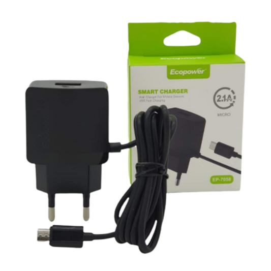 CARGADOR ECOPOWER EP-7058, EP-7070 Y EP-7056 V8 MICRO USB 2.1A