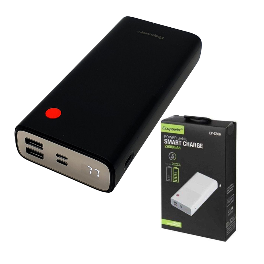 CARGADOR PORTATIL 22000MAH EP-C806/C821/C853