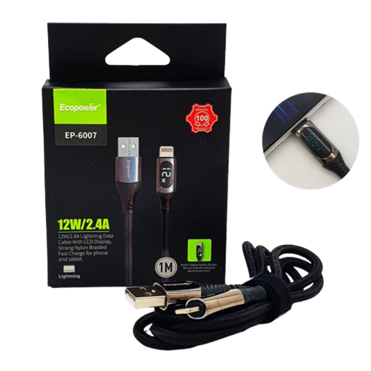 CABLE USB PARA IPHONE 12W / 2.4A EP-6007