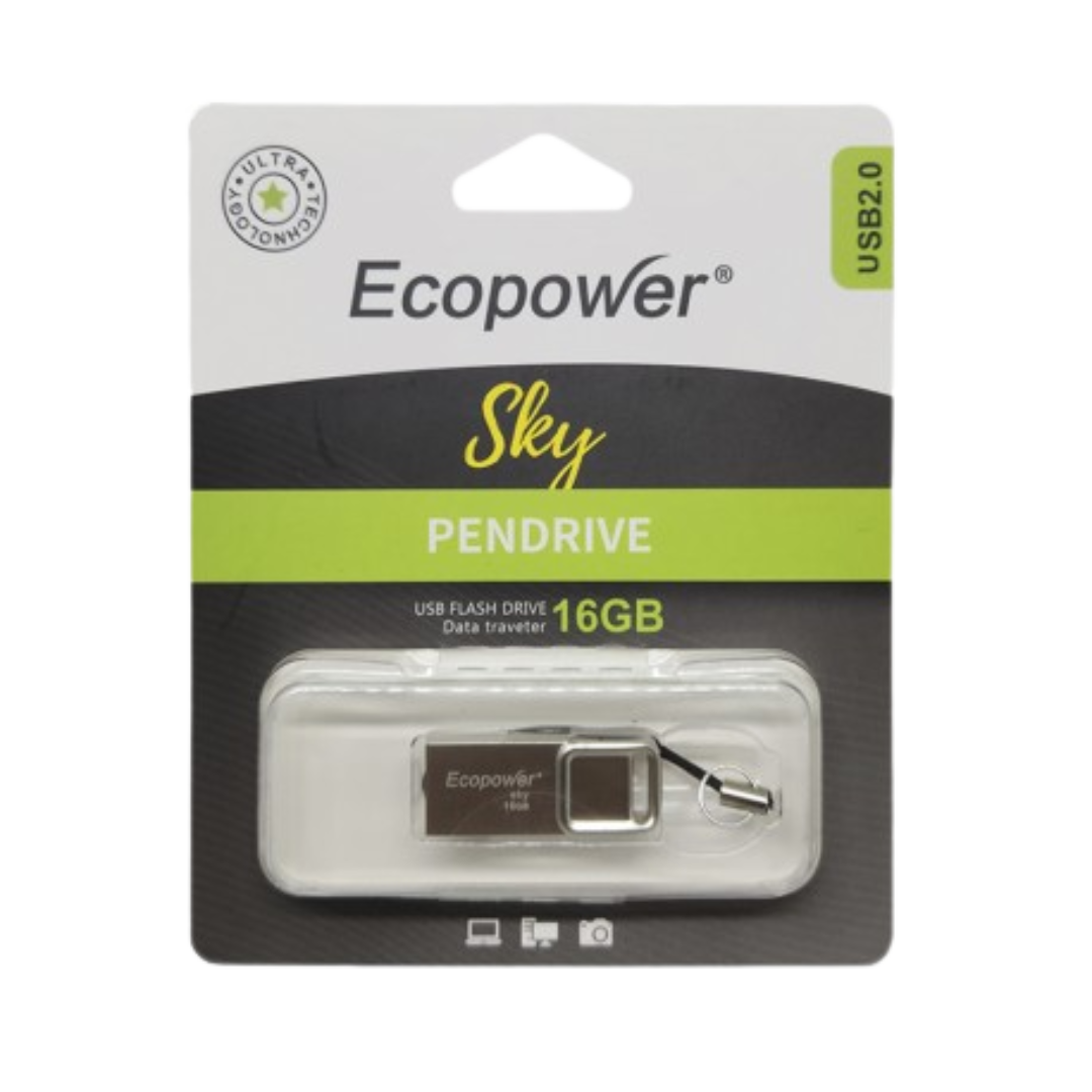 PENDRIVE SKY ECOPOWER DE METAL 16 GB