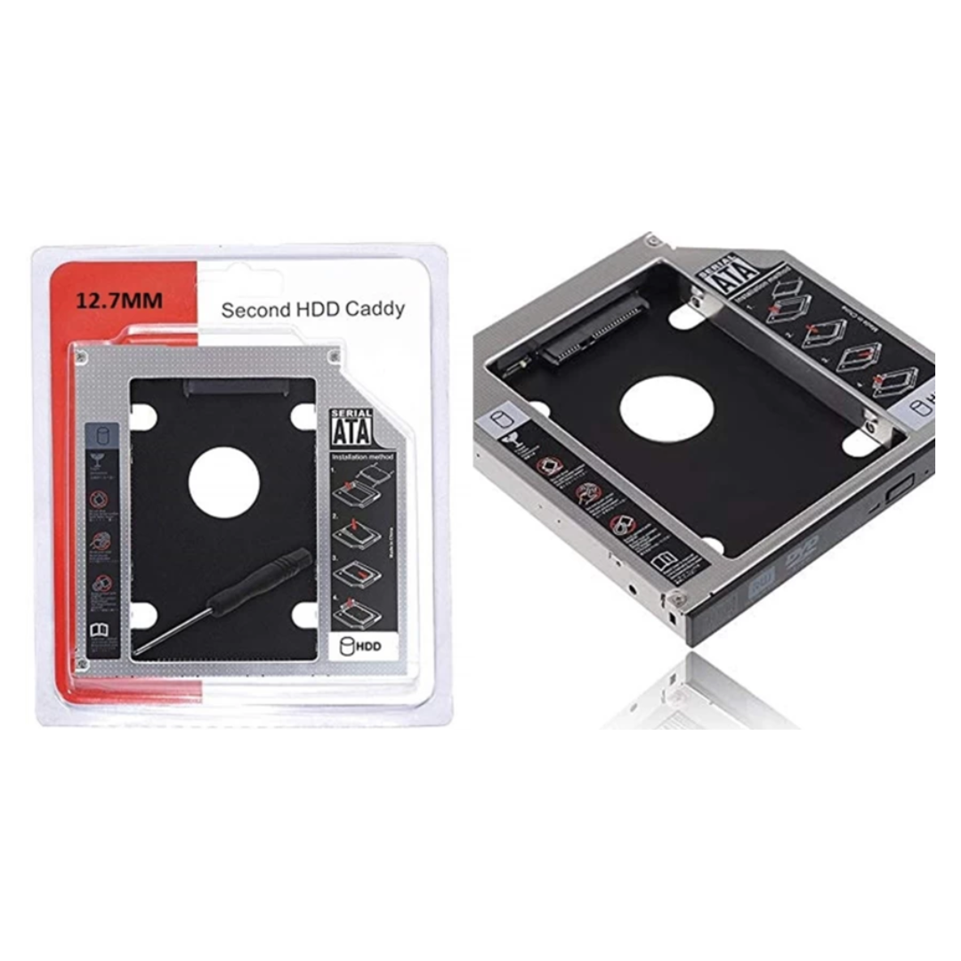 ADAPTADOR CADDY 12.7MM PARA HDD-SSD 2.5" SATA