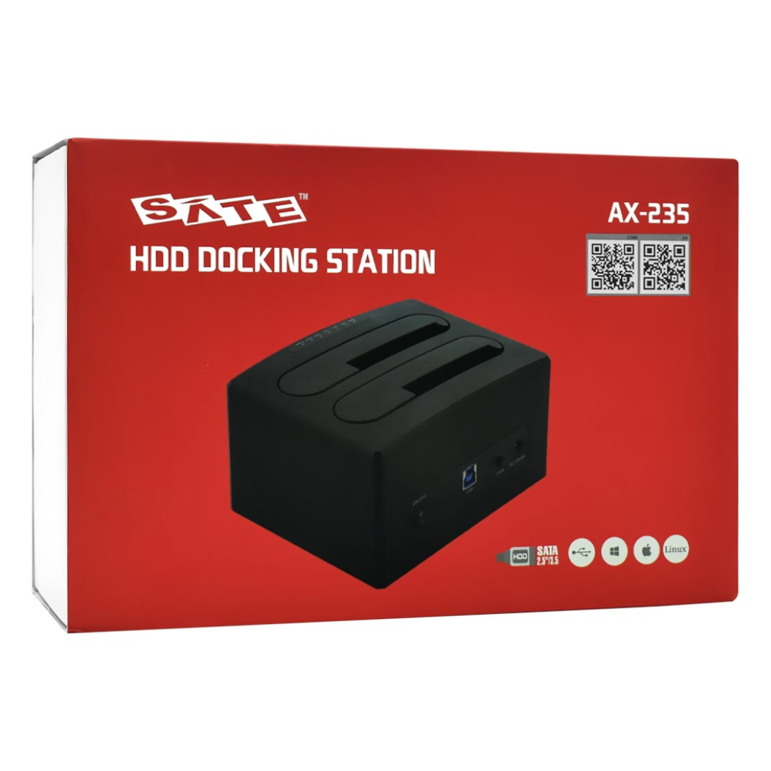 DOCKING STATION SATELLITE AX-235 PARA SSD/HDD 2.5"/3.5" HASTA 1O TB