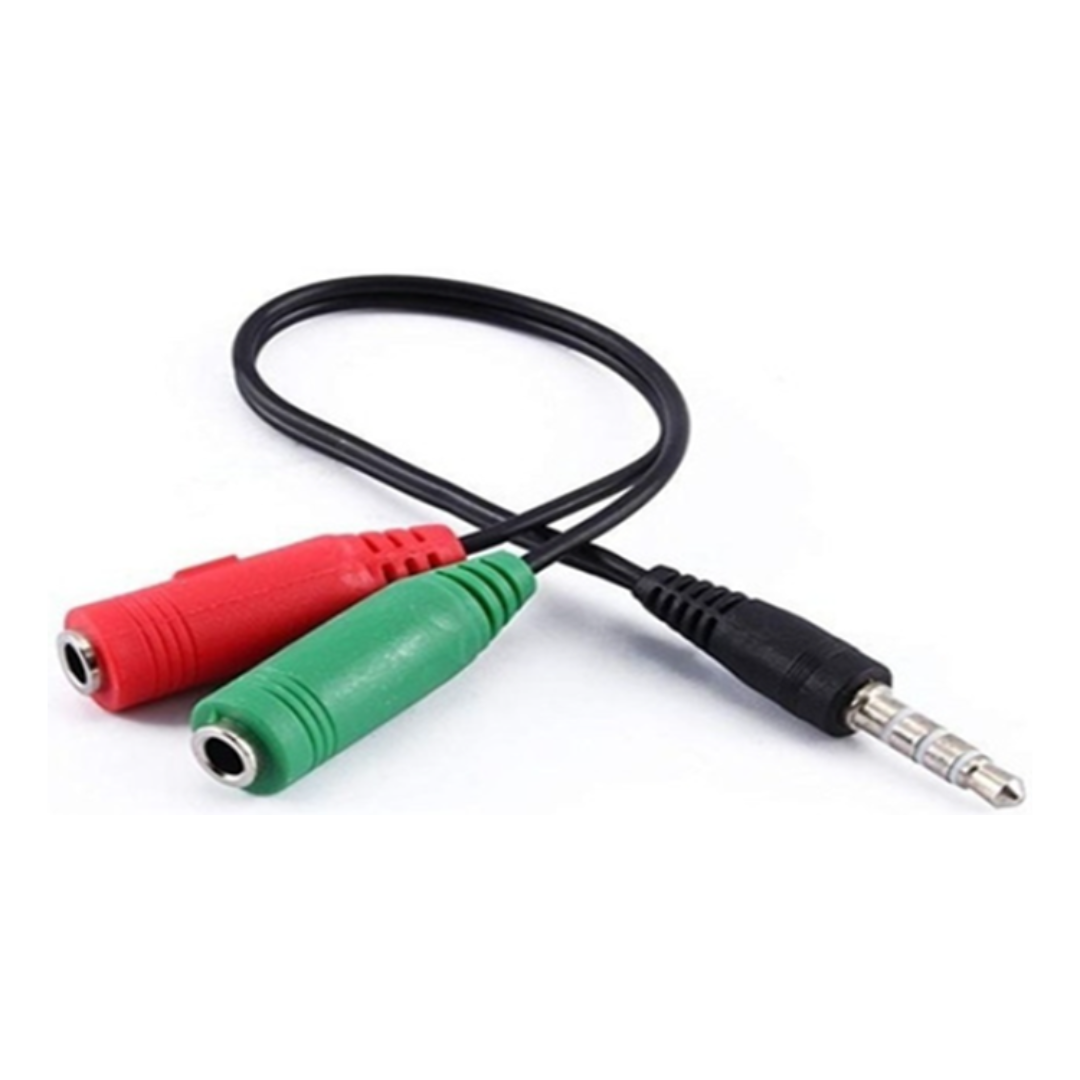 ADAPTADOR 1 MACHO A 2 HEMBRA 3.5mm