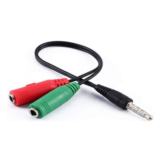 ADAPTADOR 1 MACHO A 2 HEMBRA 3.5mm