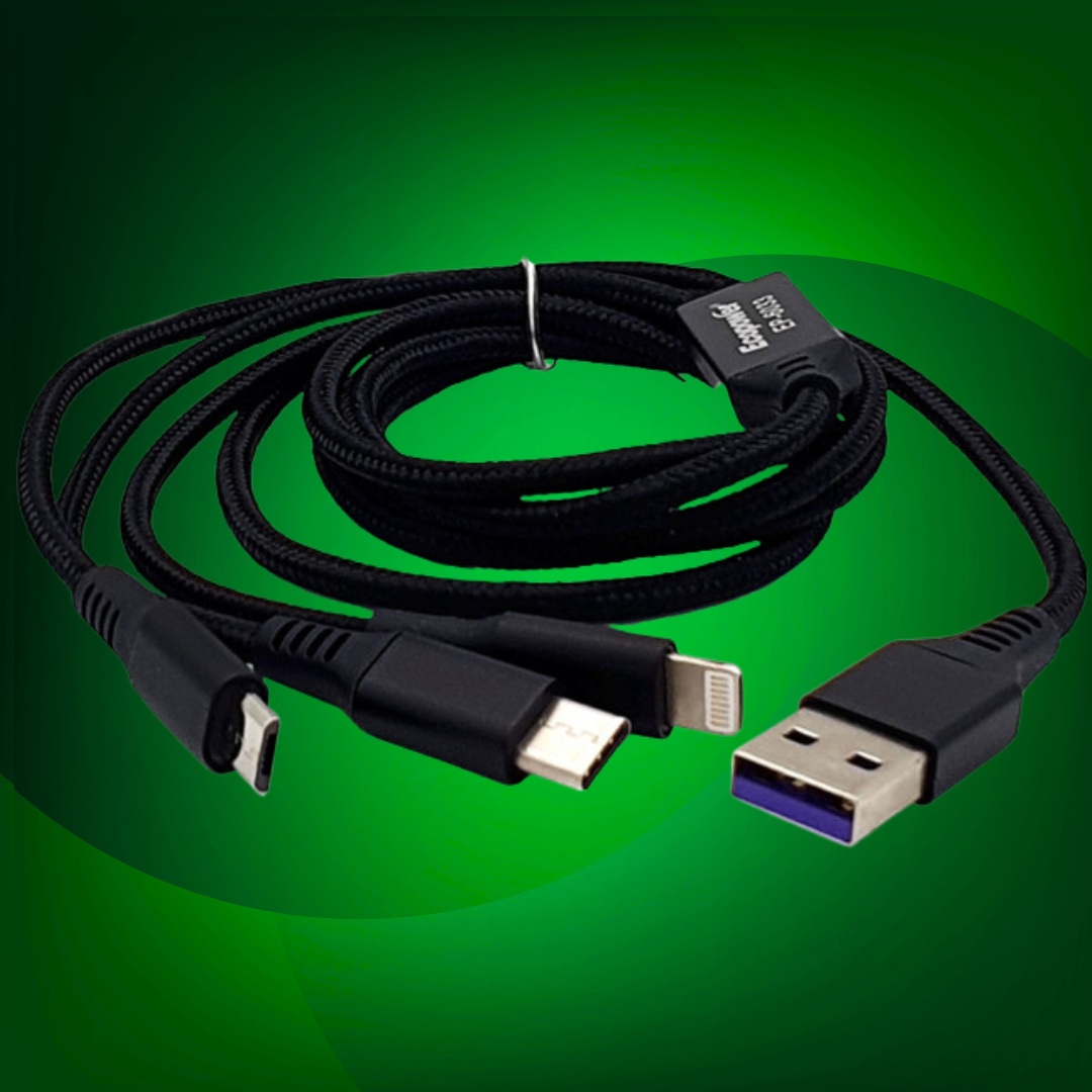 CABLE ECOPOWER 3 EN 1 EP-6033 V8/C/IP 6A