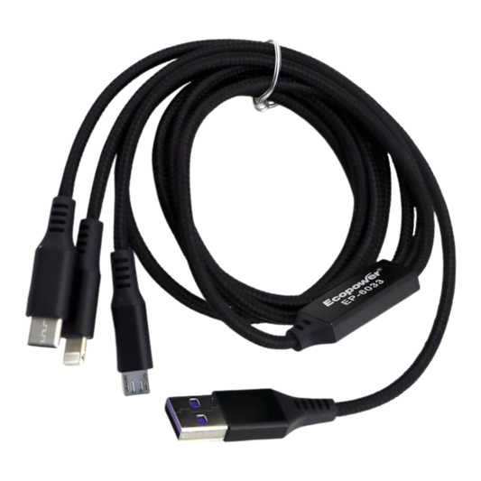 CABLE ECOPOWER 3 EN 1 EP-6033 V8/C/IP 6A