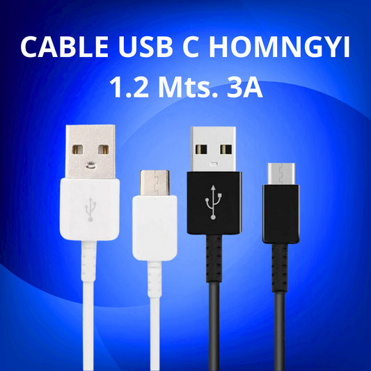 CABLE USB C HOMNGYI 1.2 MTS 3A