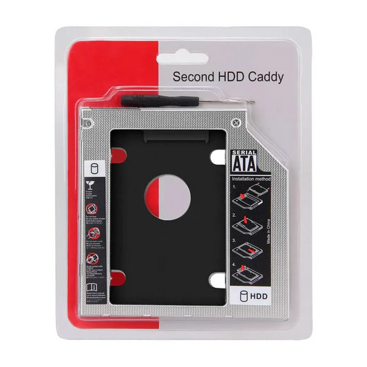 ADAPTADOR CADDY 9.5MM PARA HDD-SSD 2.5" SATA