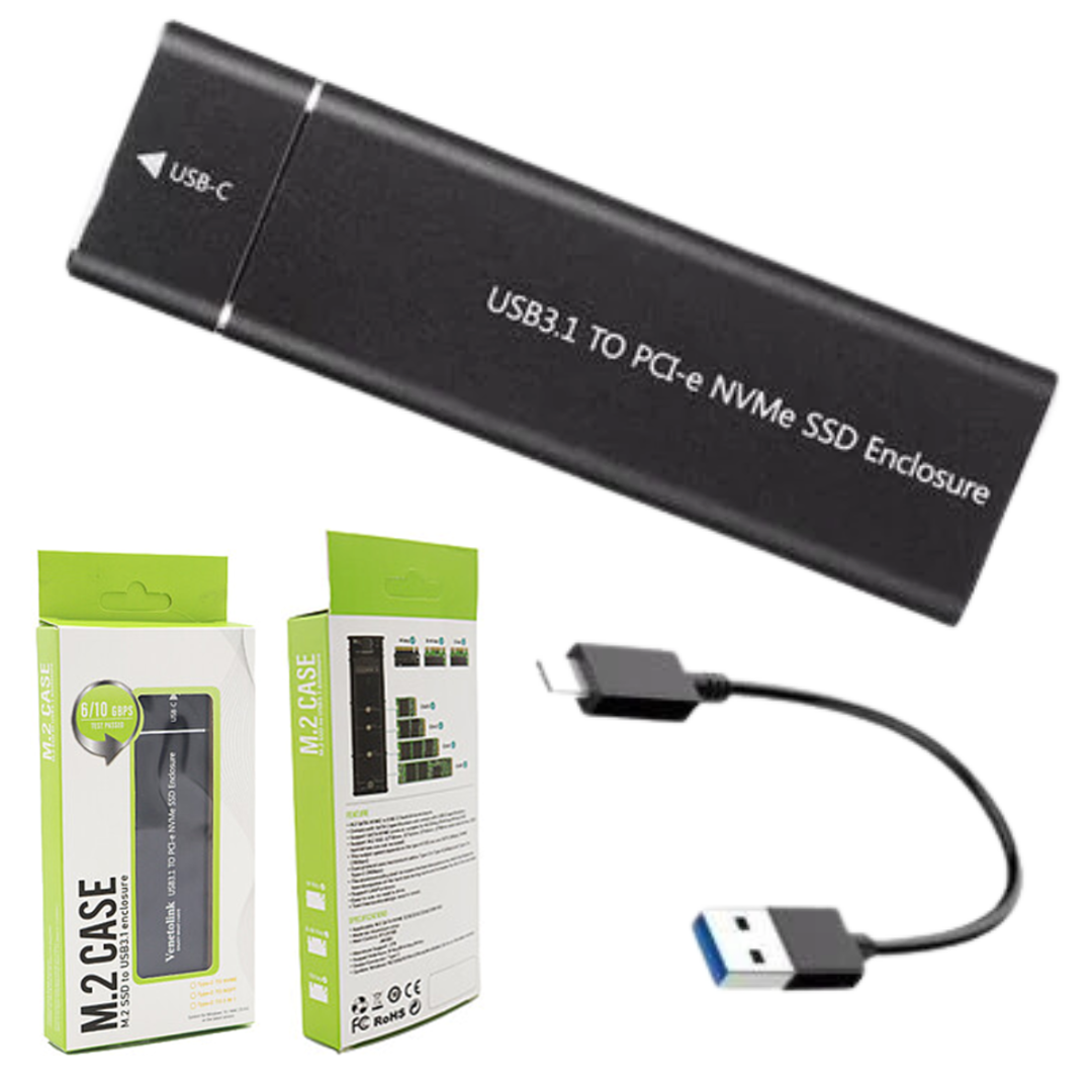 GAVETA M.2 SATA Y NVME 2 EN 1 USB TIPO C