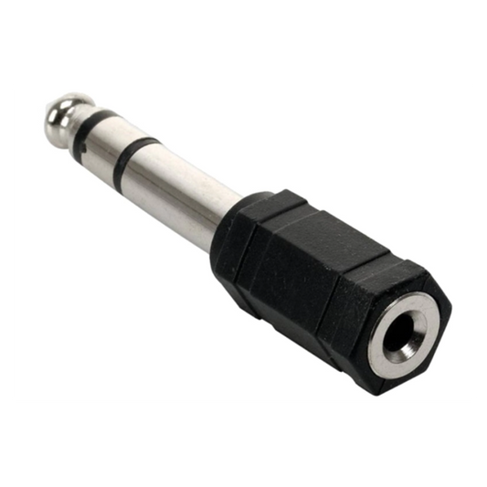 ADAPTADOR JACK 3.5MM HEMBRA A PLUG 6.3MM MACHO