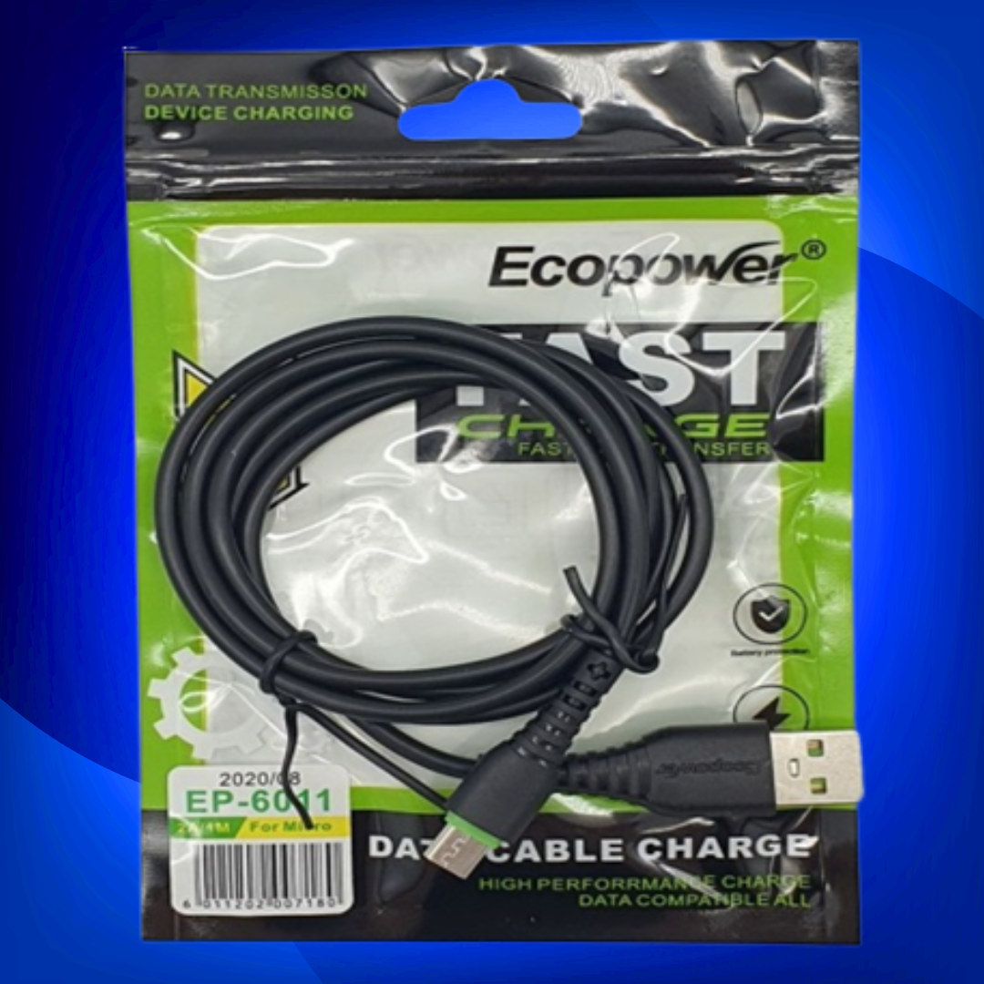 CABLE ECOPOWER V8 2A MICRO USB EP-6011