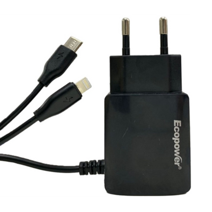 CARGADOR ECOPOWER EP-7057 TIPO C Y LIGHTNING (iPhone)
