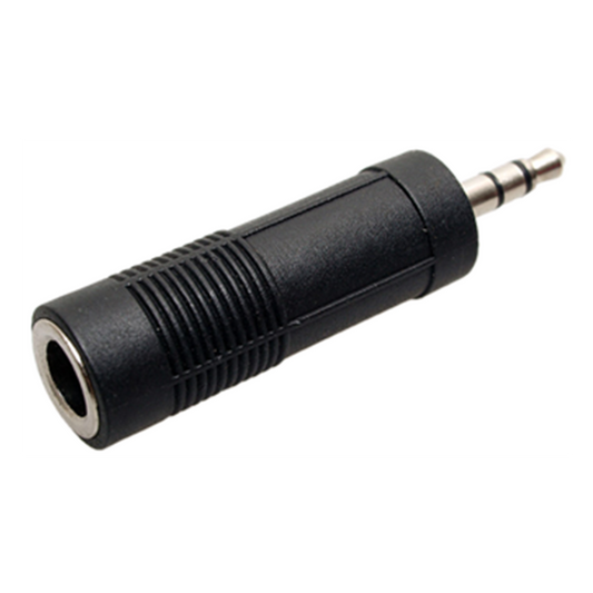 ADAPTADOR PLUG 6.3MM HEMBRA A JACK 3.5MM MACHO
