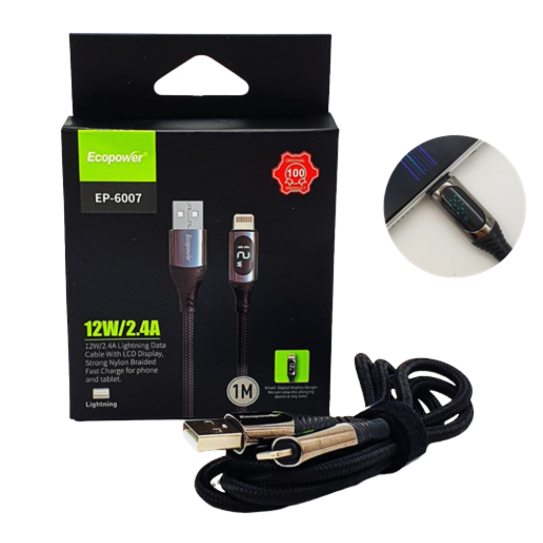 CABLE USB PARA IPHONE 12W / 2.4A EP-6007