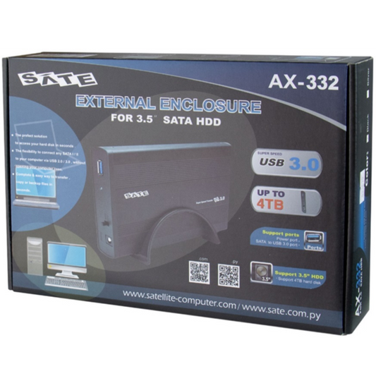 GAVETA 3.0 HDD SATA 3.5" SATE AX-332 4TB