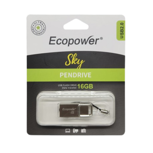PENDRIVE SKY ECOPOWER DE METAL 16 GB