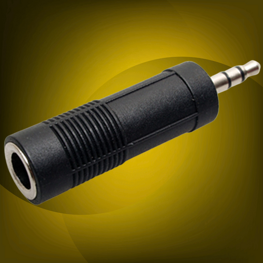 ADAPTADOR PLUG 6.3MM HEMBRA A JACK 3.5MM MACHO