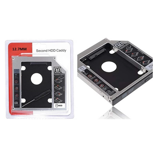 ADAPTADOR CADDY 12.7MM PARA HDD-SSD 2.5" SATA