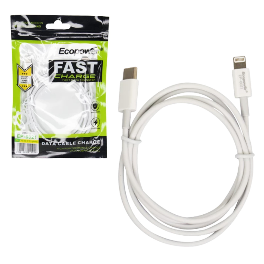 CABLE TIPO C A IPHONE 3A ECOPOWER EP-6021