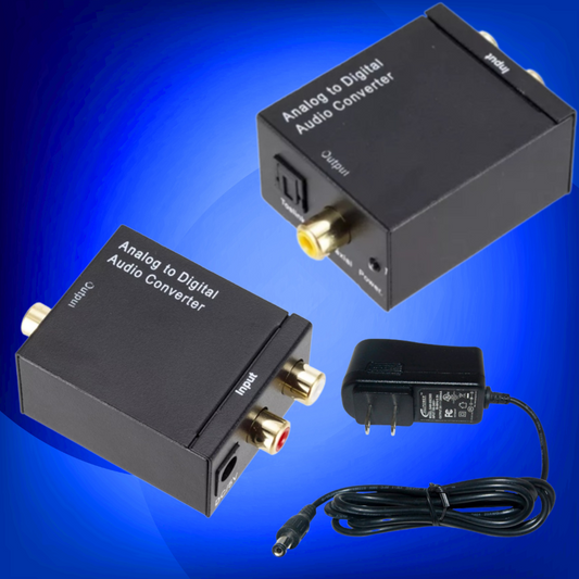 AUDIO RCA A OPTICO CON FUENTE