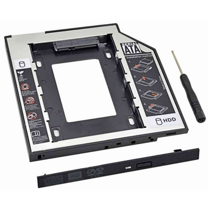 ADAPTADOR CADDY 9.5MM PARA HDD-SSD 2.5" SATA
